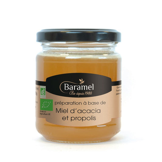 Baramel -- Miel d'Acacia et Propolis Bio (UE) - 250 g
