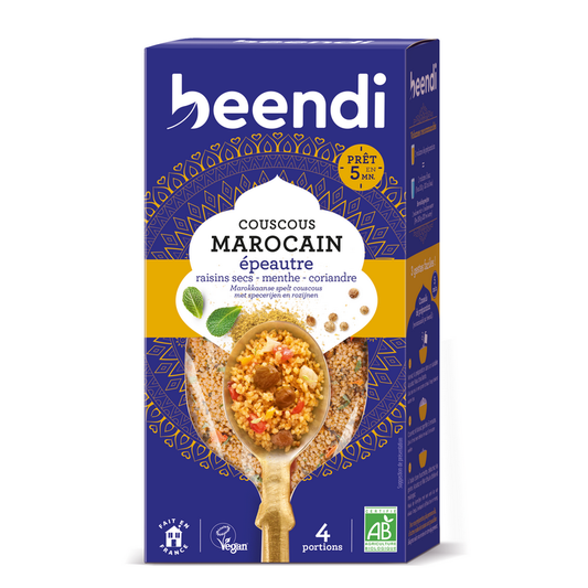 Beendi -- Couscous Marocain Epeautre Raisins Secs et Epices bio - 250g
