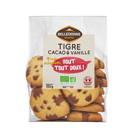 Belledonne -- Biscuit enfant tigre choco vanille bio - 350 g