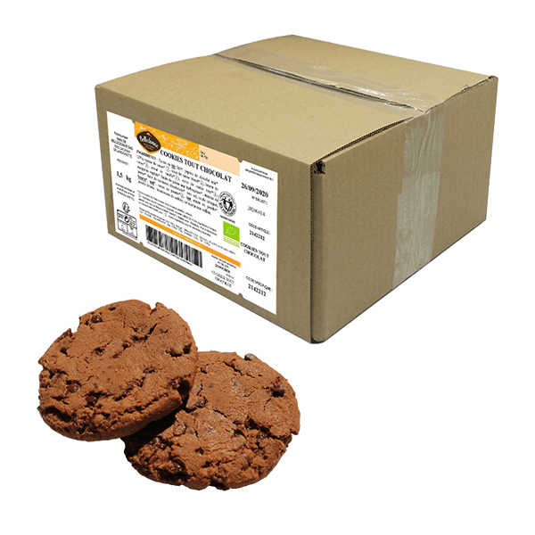 Belledonne -- Cookie tout chocolat bio - vrac 1,5 kg (env. 36 biscuits)