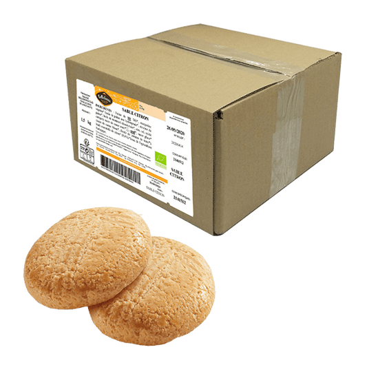 Belledonne -- Sablé citron bio - vrac 1,5 kg (env. 35 biscuits)
