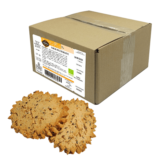 Belledonne -- Sablé multigraines bio - vrac 1,5 kg (env. 19 biscuits)