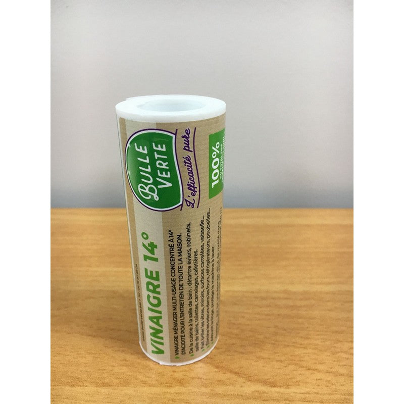 Bulle verte -- Contre étiquette Vinaigre 14 degrés x50