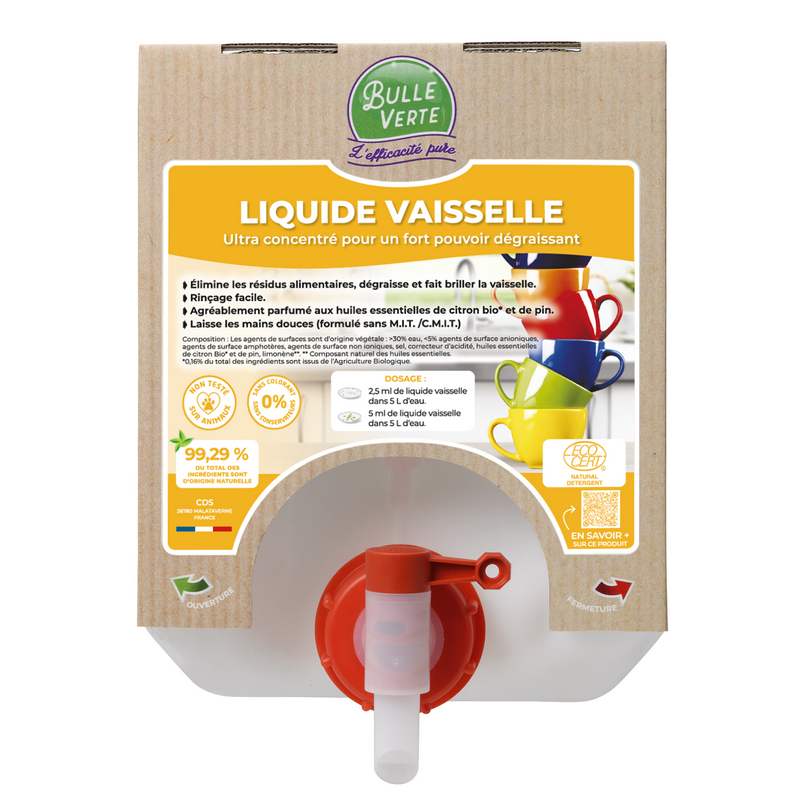 Bulle verte -- Habillage bidon Liquide Vaisselle Mains 20kg