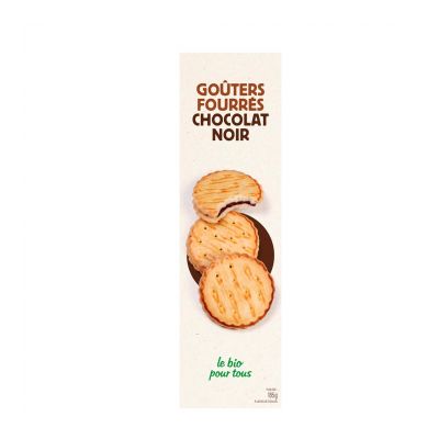 Le Bio Pour Tous -- Gouters fourré rond chocolat noir origine france - 185 g