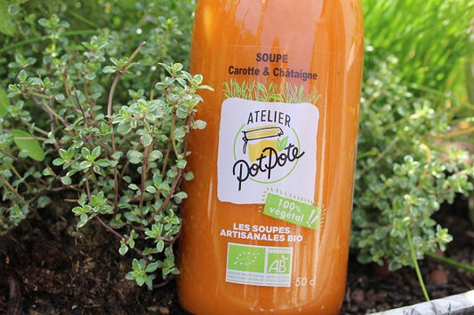 Atelier Potpote -- Soupe bio - carotte châtaigne - 50 cl x 12