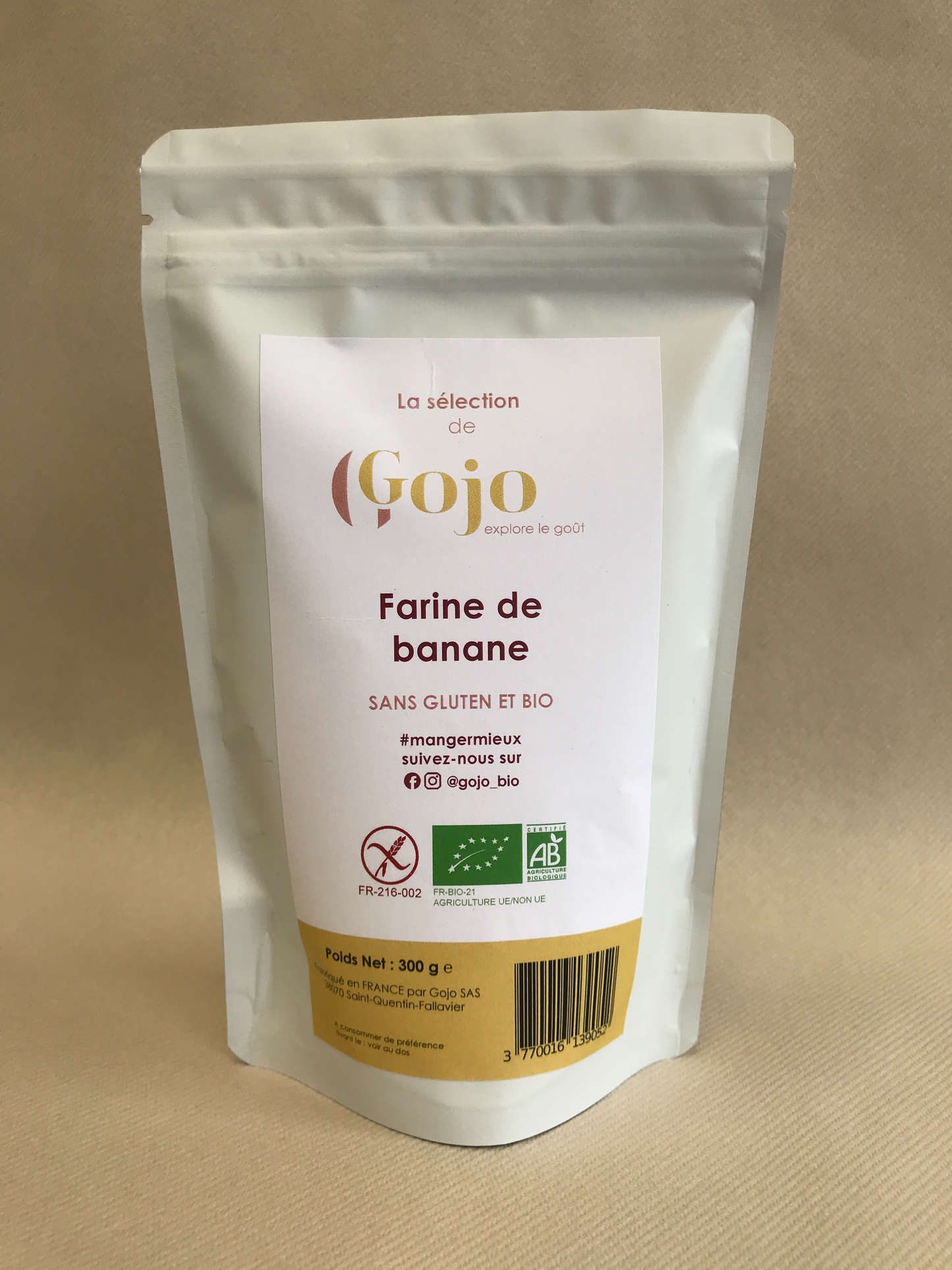 Gojo -- Farine de bananes vertes bio sans gluten (origine Equateur) - 300 g
