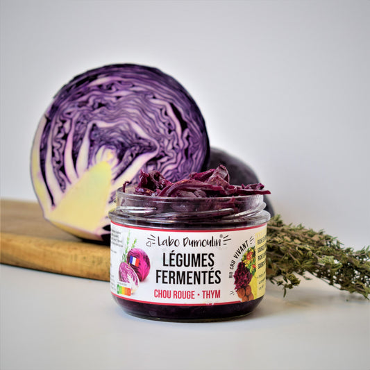 Le Labo Dumoulin -- Légumes fermentés frais bio (chou rouge thym) - 180 g x 6