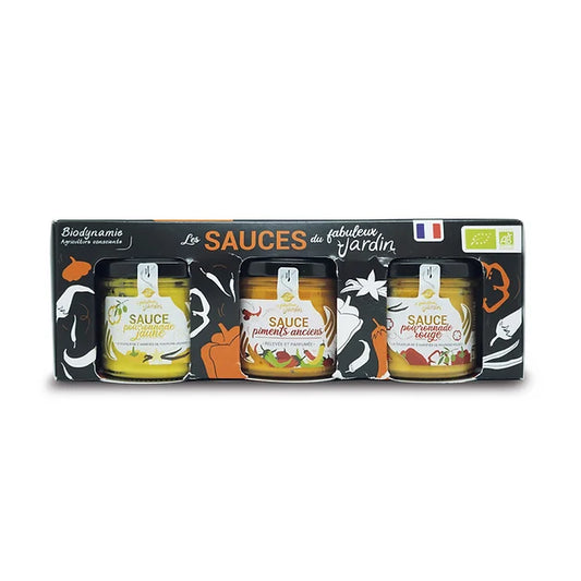 Le Fabuleux Jardin -- Coffret 3 sauces bio - 3 x 90g