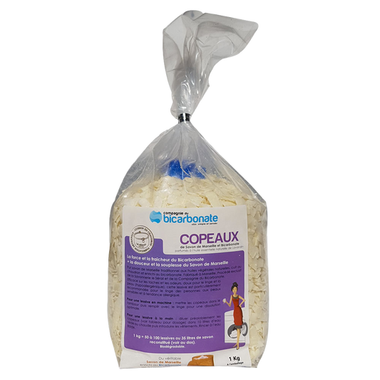 La Compagnie Du Bicarbonate -- Copeaux de savon de marseille au bicarbonate et lavandin - 1 kg