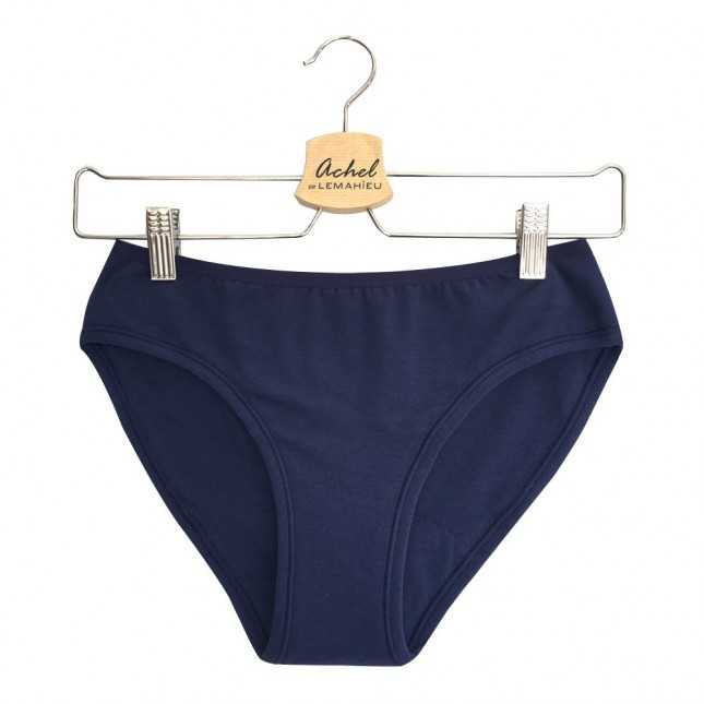 Lemahieu -- Culotte menstruelle absorbante bleue flux moyen (france et bio) - Taille XS (36)