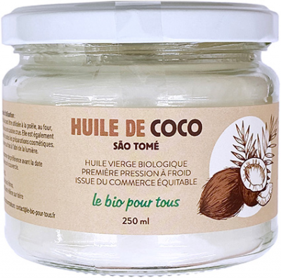 Le Bio Pour Tous -- Huile de coco vierge (origine Sao Tomé et Principe –  Aventure bio