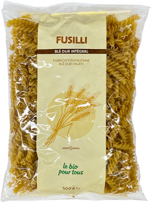 Le Bio Pour Tous -- Fusilli intégral origine italie - 500 g