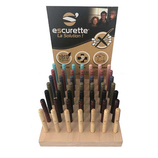 Escurette --  Offre ambassadeur - 60 Cure-oreilles vendus avec présentoir