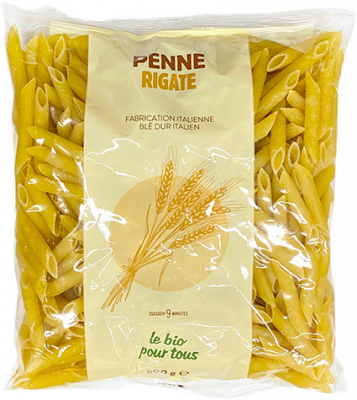 Le Bio Pour Tous -- Penne rigate blanc origine italie - 500 g