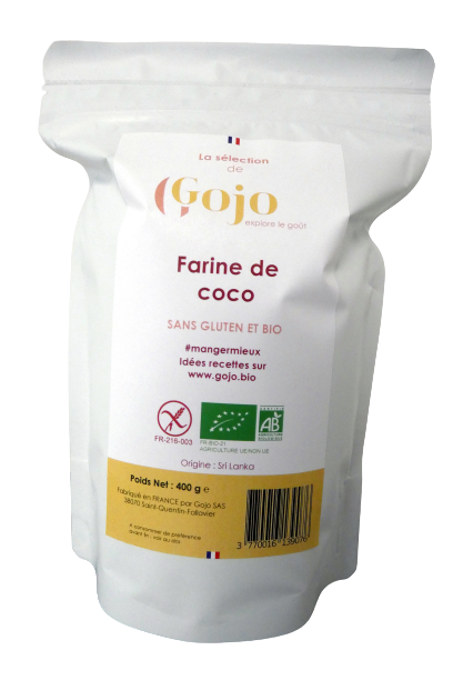 Gojo -- Farine de noix de coco bio sans gluten (origine Sri Lanka) - 400 g