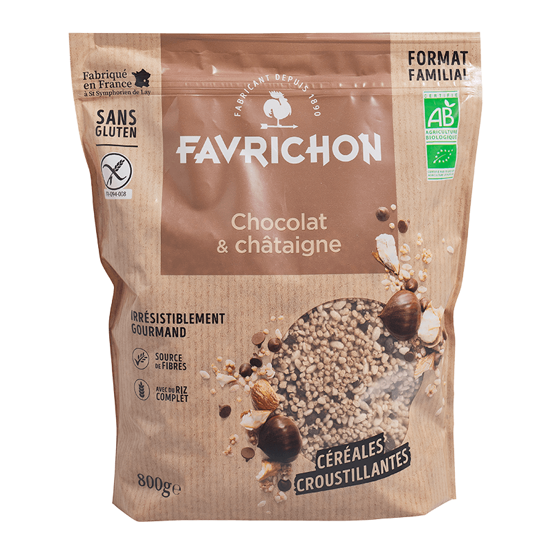 Favrichon -- Céréales Croustillantes Chocolat & Châtaigne - 800 g