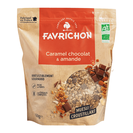 Favrichon -- Muesli Croustillant Caramel, Chocolat & Amande - 450 g