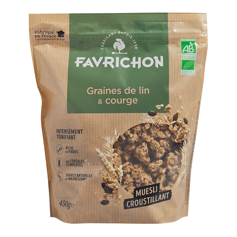 Favrichon -- Muesli Croustillant Graines de Lin & Courges - 450 g