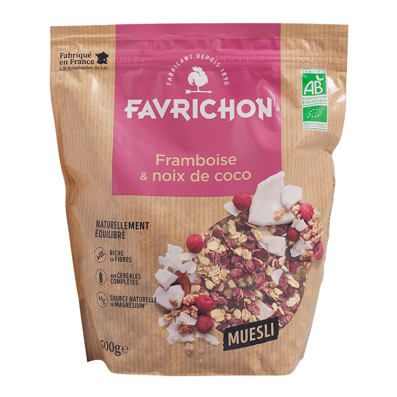 Favrichon -- Muesli Framboise & Noix de Coco - 500 g