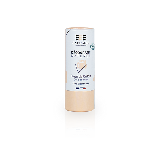 Capitaine -- Déodorant solide stick sans bicarbonate - fleur de coton - 60 g