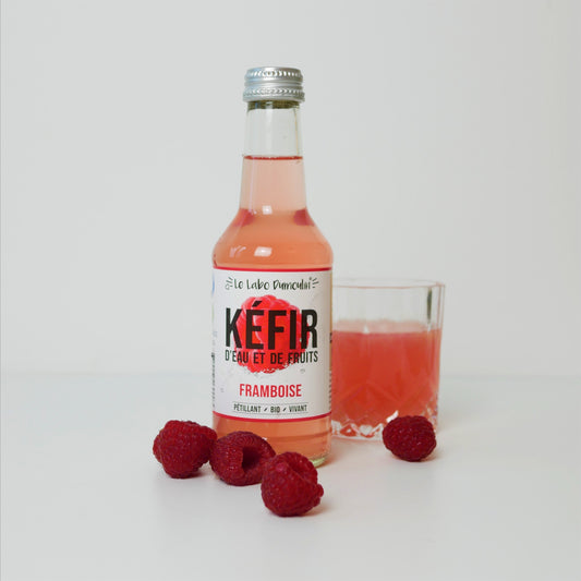 Le Labo Dumoulin --  Kéfir framboise bio (frais) - 25 cl x 8