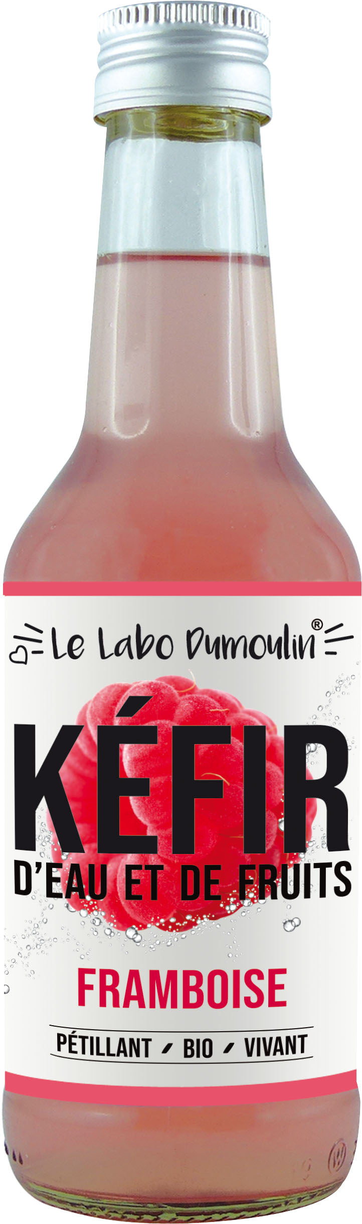 Le Labo Dumoulin --  Kéfir framboise bio (frais) - 25 cl x 8