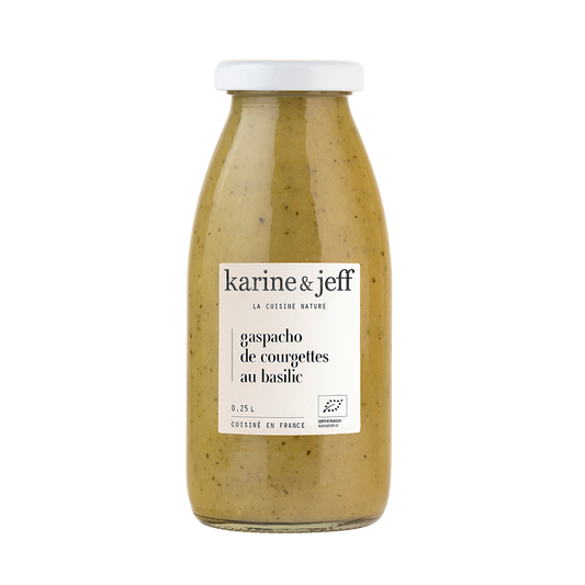 Karine & Jeff -- Gaspacho de courgettes et basilic - 0.25 L
