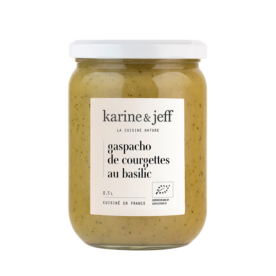 Karine & Jeff -- Gaspacho de courgettes et basilic - 0.50 L