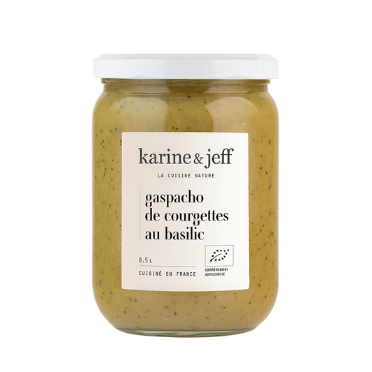 Karine & Jeff -- Gaspacho de courgettes et basilic - 0.50 L