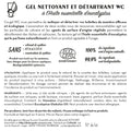 Jean Bouteille -- Contre étiquette Gel Nettoyant et détartrant WC à l'huile essentielle d'eucalyptus BIB10L - lot de 50