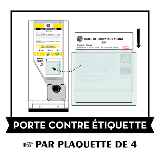 Jean Bouteille -- Porte contre étiquette - plaquette de 4