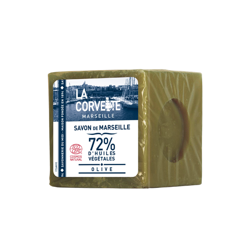 La corvette -- cube de savon de marseille olive - 500 g