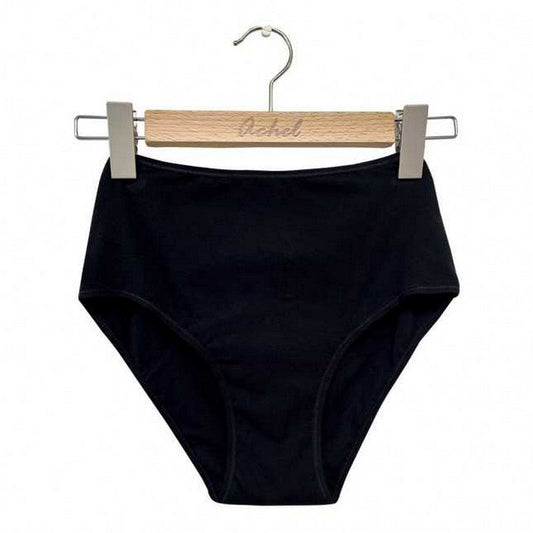 Lemahieu -- Culotte menstruelle haute noire flux abondant (France et Bio) - taille XS (36)