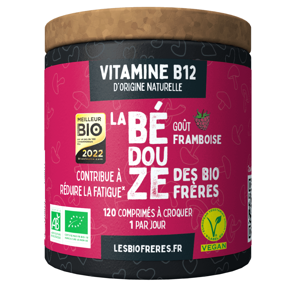Les Bio Frères -- Bédouze bio framboise (vitamine b12) fatigue - 120 comprimés