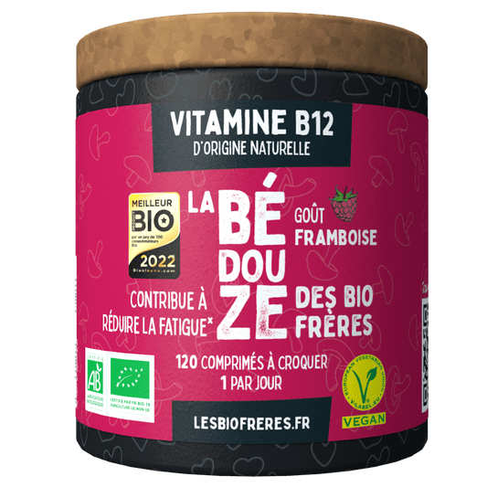 Les Bio Frères -- Bédouze bio framboise (vitamine b12) fatigue - 120 comprimés