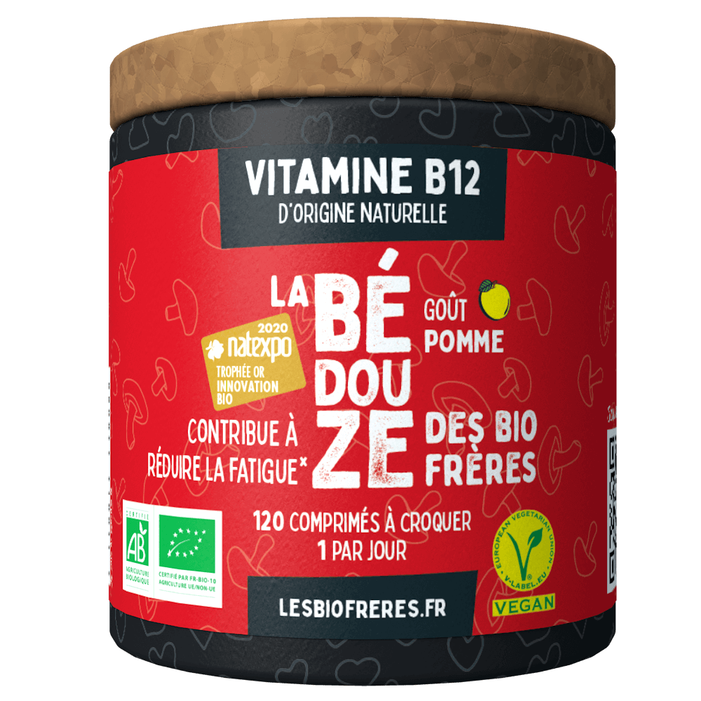 Les Bio Frères -- Bédouze bio pomme (vitamine b12) fatigue - 120 comprimés