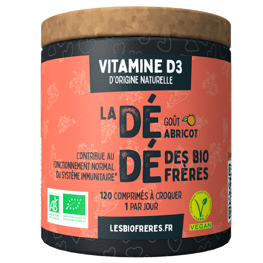 Les Bio Frères -- Dédé abricot bio (vitamine d3) immunité - 120 comprimés