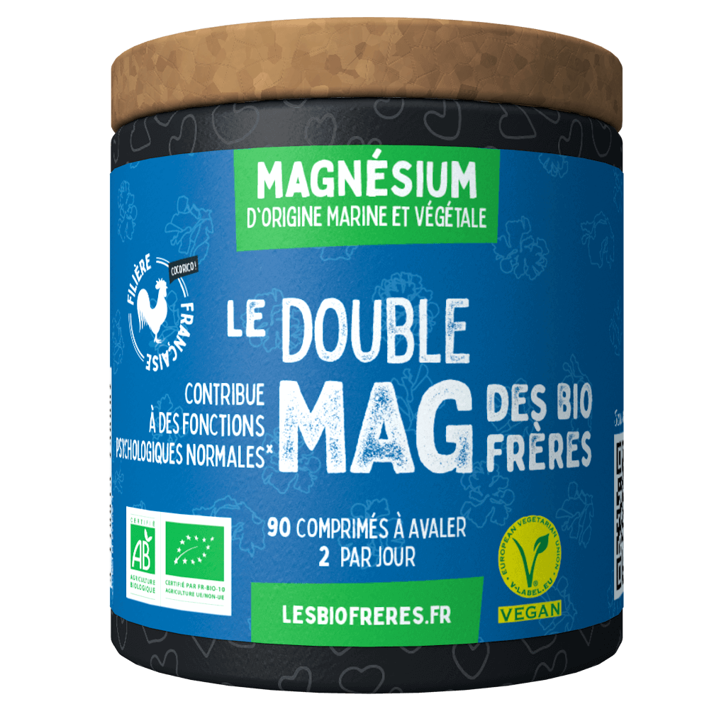 Les Bio Frères -- Double mag bio (magnésium) stress nervosité - 90 comprimés