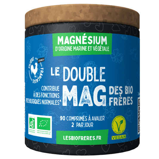 Les Bio Frères -- Double mag bio (magnésium) stress nervosité - 90 comprimés