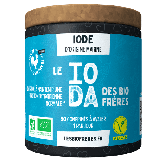 Les Bio Frères -- Ioda bio (iode) thyroide peau cheveux - 90 comprimés