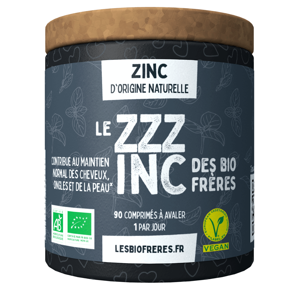 Les Bio Frères -- Zzzinc bio (zinc) immunité peau cheveux - 90 comprimés