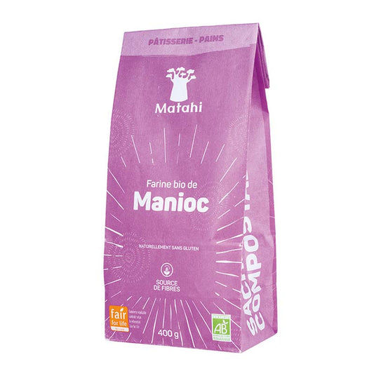 Matahi -- Farine bio et équitable de manioc (origine Bénin) - 400 g