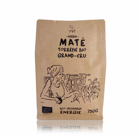 Yvy Maté -- Maté torréfié bio grand cru (origine Brésil) - Eco recharge 250 g