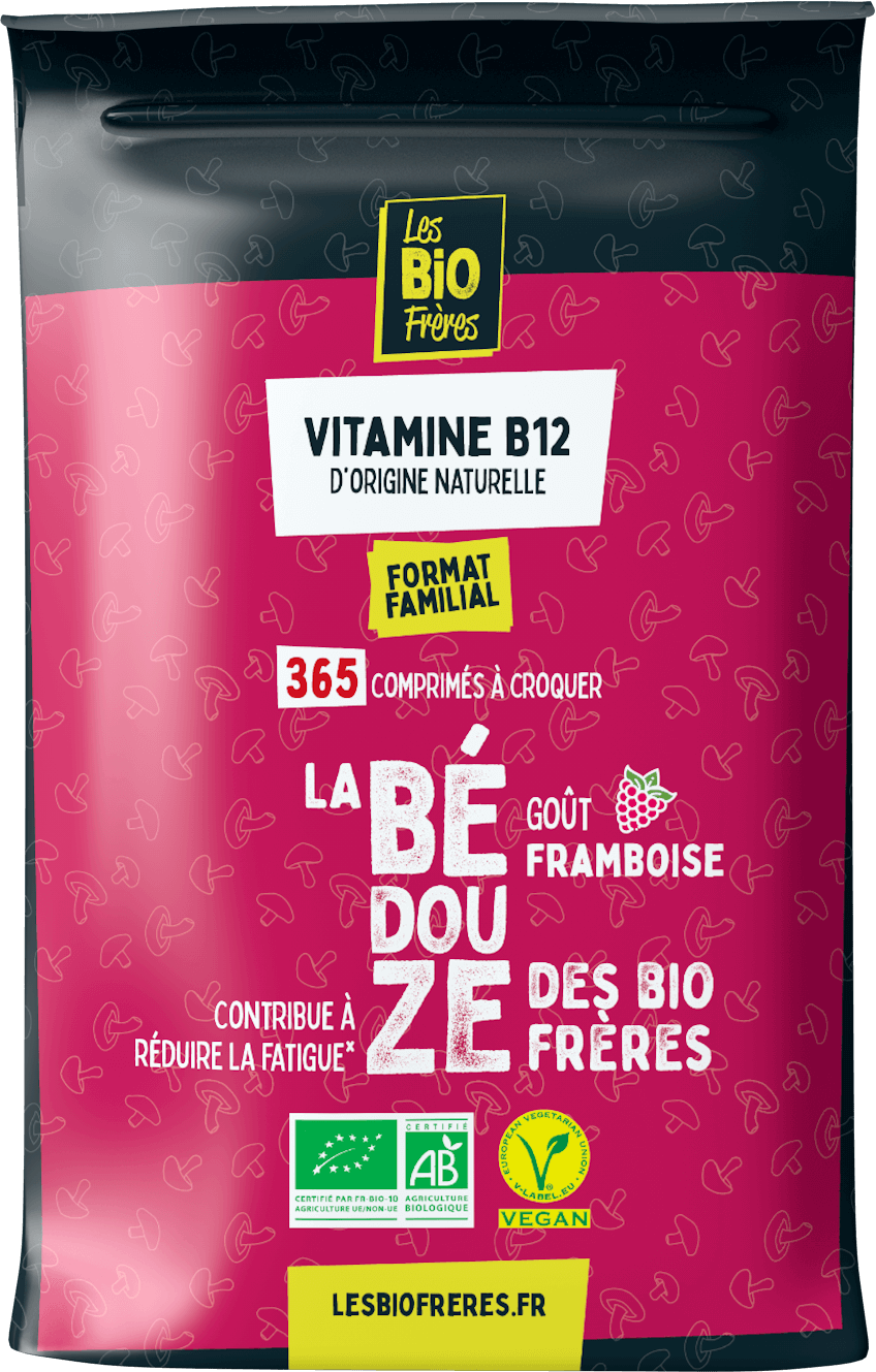Les Bio Frères -- Bédouze bio framboise (vitamine b12) fatigue - 365 comprimés