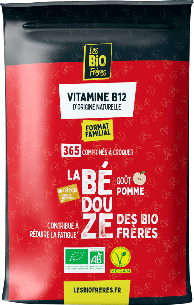 Les Bio Frères -- Bédouze bio pomme (vitamine b12) fatigue - 365 comprimés
