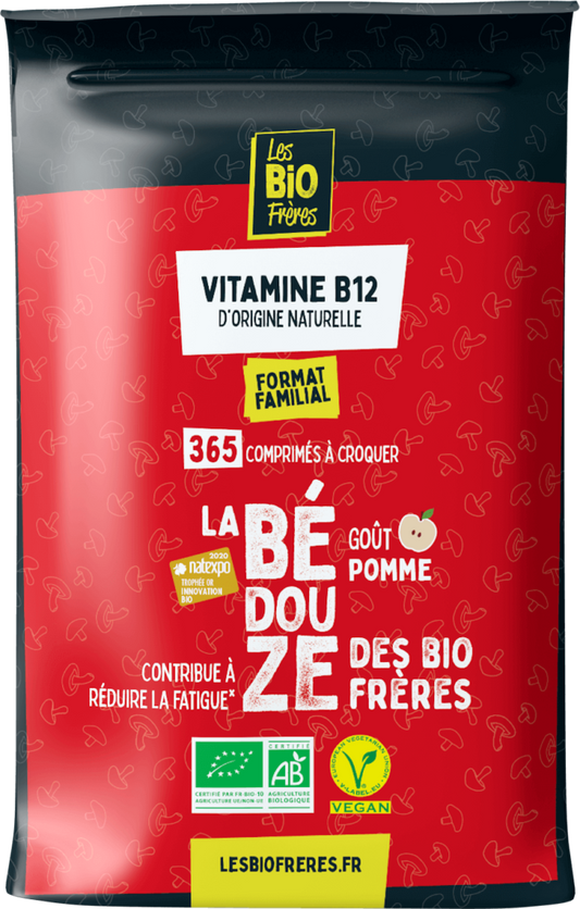 Les Bio Frères -- Bédouze bio pomme (vitamine b12) fatigue - 365 comprimés