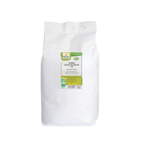 Moulin des Moines -- Farine de blé blanche T55 Mouture traditionnelle bio vrac - 5 kg