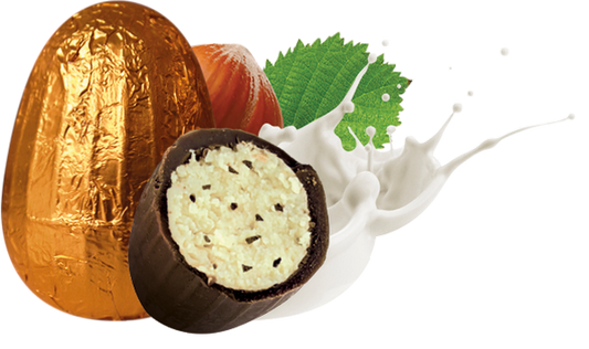 Saveurs & Nature -- Pâques - Coffret de petits oeufs chocolat noir coeurs fondants et croustillants bio Vrac - 1 kg