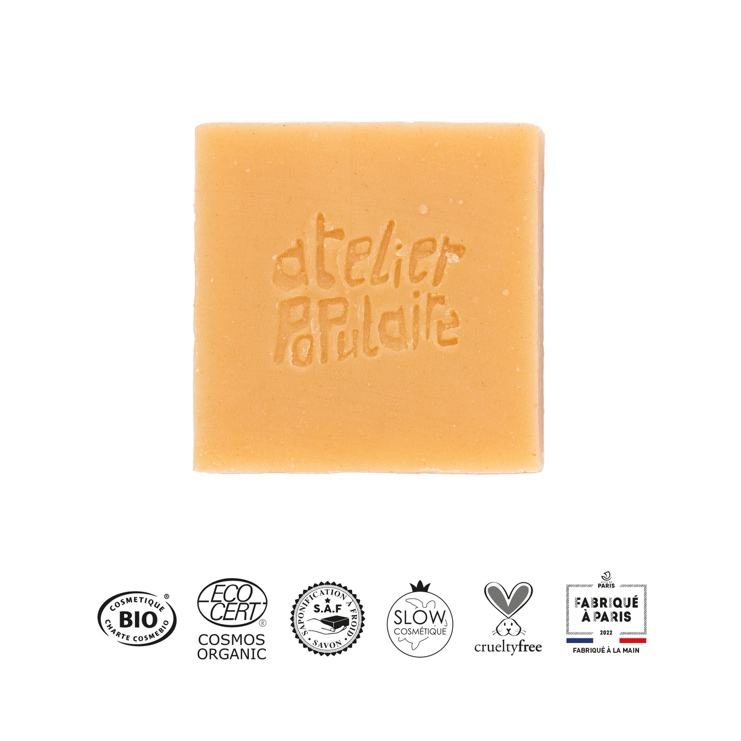 Atelier Populaire -- Savon à froid bio orangeraie oubliée avec boîte - 90 g